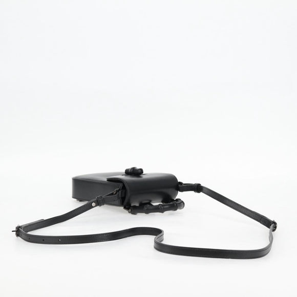 GUCCI Hand Bag Leather 2way Black 702106 Auth 118849M