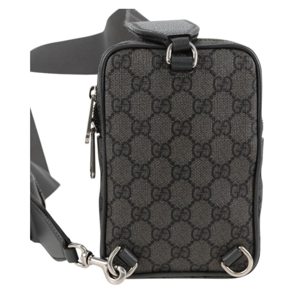 GUCCI Shoulder Bag PVC Gray Silver 752565 Auth 118850M