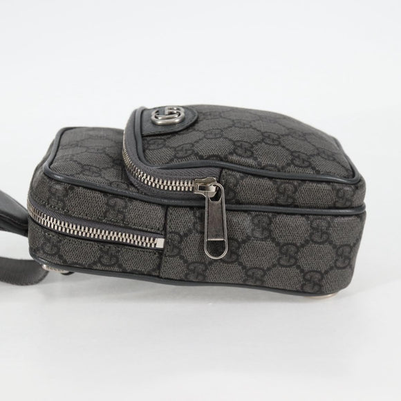 GUCCI Shoulder Bag PVC Gray Silver 752565 Auth 118850M