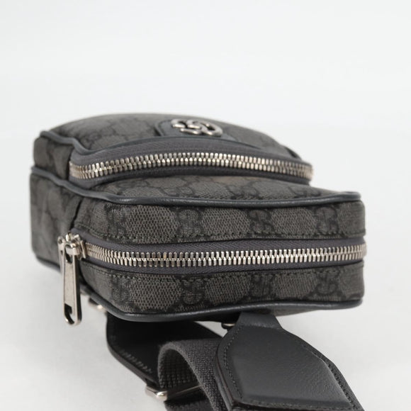 GUCCI Shoulder Bag PVC Gray Silver 752565 Auth 118850M