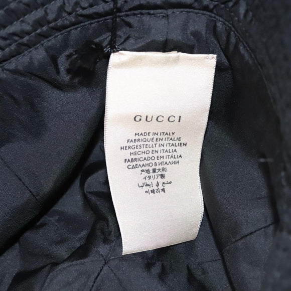GUCCI Cap Nylon L Schwarz 729470 Auth 118857M