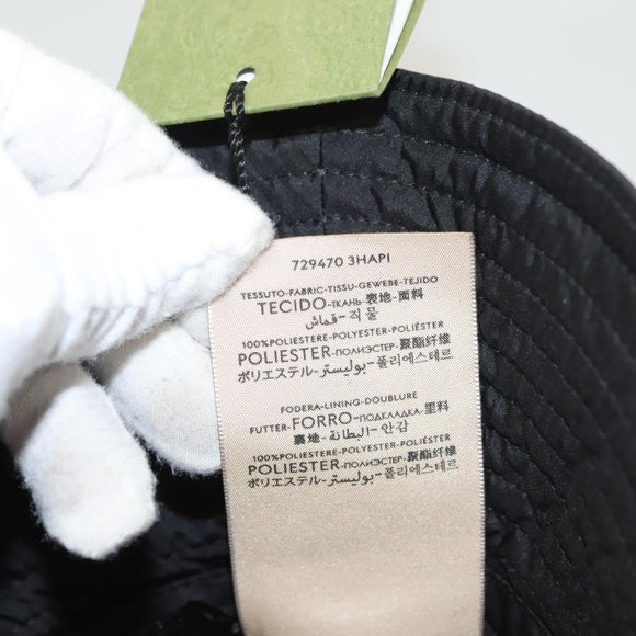GUCCI Cap Nylon L Black 729470 Auth 118857M
