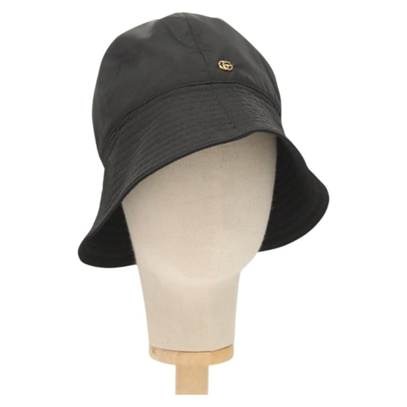 GUCCI Cap Nylon L Schwarz 729470 Auth 118857M