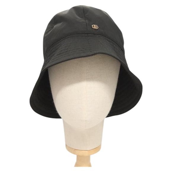 GUCCI Cap Nylon L Schwarz 729470 Auth 118857M