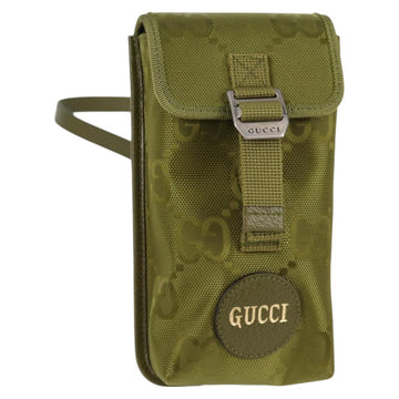 GUCCI GG Canvas Shoulder Bag Green 696018 Auth 118861M