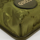 GUCCI GG Canvas Shoulder Bag Green 696018 Auth 118861M-15