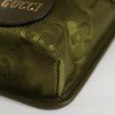GUCCI GG Canvas Shoulder Bag Green 696018 Auth 118861M-16