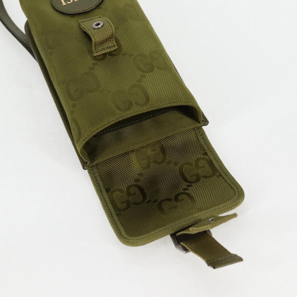 GUCCI GG Canvas Shoulder Bag Green 696018 Auth 118861M