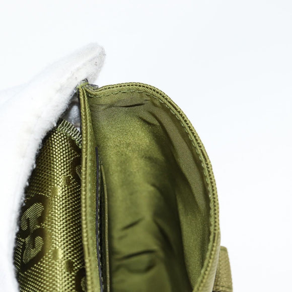 GUCCI GG Canvas Shoulder Bag Green 696018 Auth 118861M