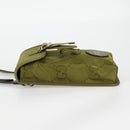 GUCCI GG Canvas Shoulder Bag Green 696018 Auth 118861M-3