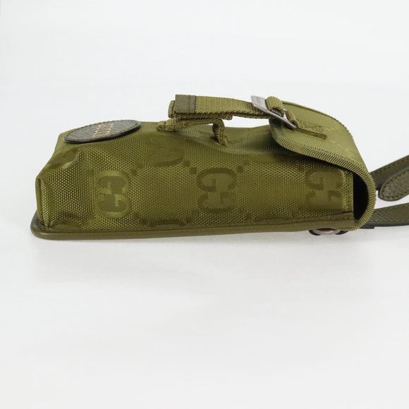 GUCCI GG Canvas Shoulder Bag Green 696018 Auth 118861M