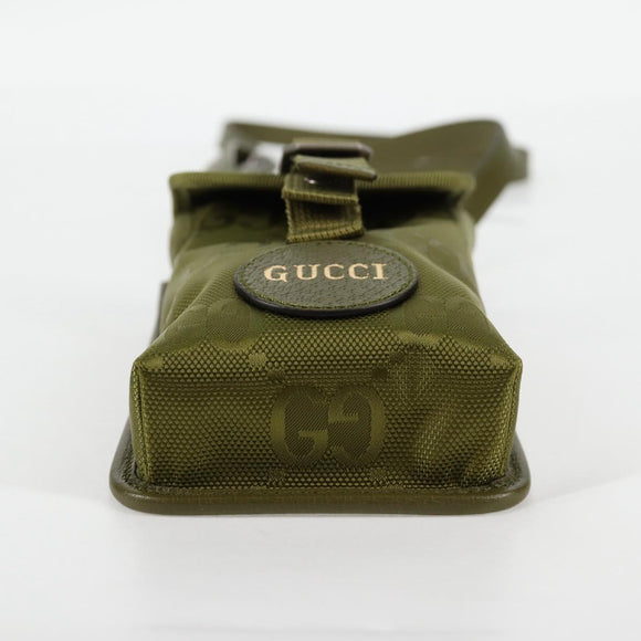 GUCCI GG Canvas Shoulder Bag Green 696018 Auth 118861M