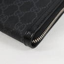 GUCCI GG Supreme Shoulder Bag PVC Black Silver Auth 118863M-15