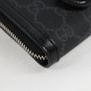 GUCCI GG Supreme Shoulder Bag PVC Black Silver Auth 118863M-12