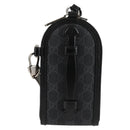 GUCCI GG Supreme Shoulder Bag PVC Black Silver Auth 118863M-2