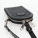 GUCCI GG Supreme Shoulder Bag PVC Black Silver Auth 118863M-6