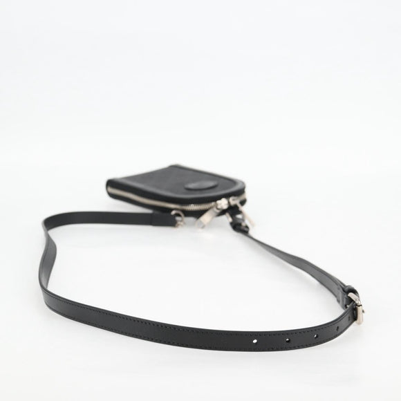 GUCCI GG Supreme Shoulder Bag PVC Black Silver Auth 118863M