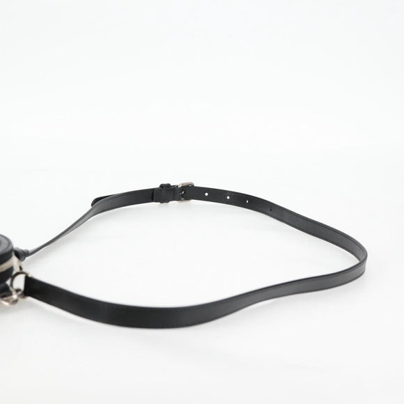 GUCCI GG Supreme Shoulder Bag PVC Black Silver Auth 118863M