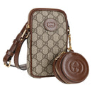 GUCCI GG Supreme Shoulder Bag PVC Beige Gold 700959 Auth 118864M-1