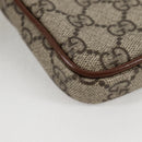 GUCCI GG Supreme Shoulder Bag PVC Beige Gold 700959 Auth 118864M-11