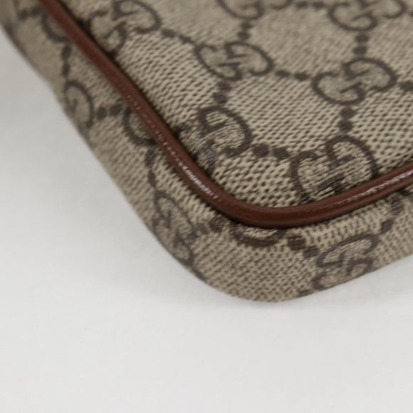 GUCCI GG Supreme Shoulder Bag PVC Beige Gold 700959 Auth 118864M