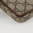 GUCCI GG Supreme Shoulder Bag PVC Beige Gold 700959 Auth 118864M-13