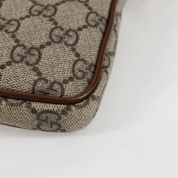 GUCCI GG Supreme Shoulder Bag PVC Beige Gold 700959 Auth 118864M