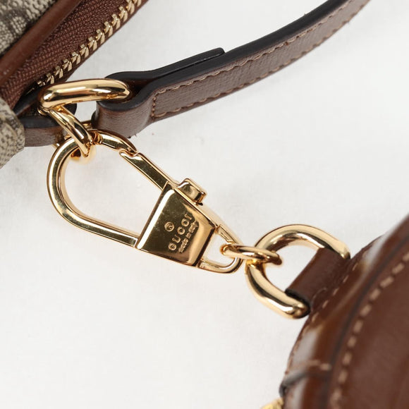 GUCCI GG Supreme Shoulder Bag PVC Beige Gold 700959 Auth 118864M