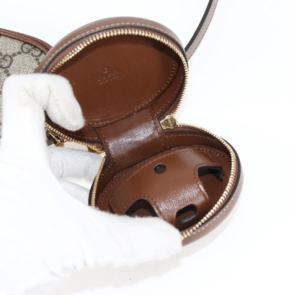 GUCCI GG Supreme Shoulder Bag PVC Beige Gold 700959 Auth 118864M