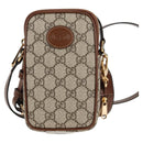 GUCCI GG Supreme Shoulder Bag PVC Beige Gold 700959 Auth 118864M-2