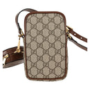 GUCCI GG Supreme Shoulder Bag PVC Beige Gold 700959 Auth 118864M-3