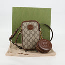 GUCCI GG Supreme Shoulder Bag PVC Beige Gold 700959 Auth 118864M-31