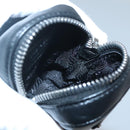 PRADA Pouch Leather Black Silver Auth 118865M-20