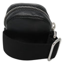 PRADA Pouch Leather Black Silver Auth 118865M-2