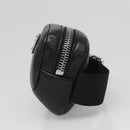 PRADA Pouch Leather Black Silver Auth 118865M-4