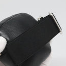 PRADA Pouch Leather Black Silver Auth 118865M-7