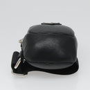 PRADA Pouch Leather Black Silver Auth 118865M-5