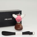 PRADA Key Holder metal Pink Auth 118867M-12