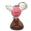 PRADA Key Holder metal Pink Auth 118867M-13