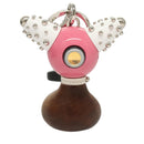 PRADA Key Holder metal Pink Auth 118867M-2