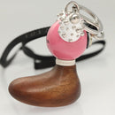 PRADA Key Holder metal Pink Auth 118867M-4