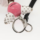 PRADA Key Holder metal Pink Auth 118867M-5
