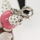 PRADA Key Holder metal Pink Auth 118867M-6