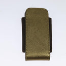 PRADA Pouch Safiano leather 2Set Gold Silver Auth 118868-12