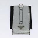 PRADA Pouch Safiano leather 2Set Gold Silver Auth 118868-2