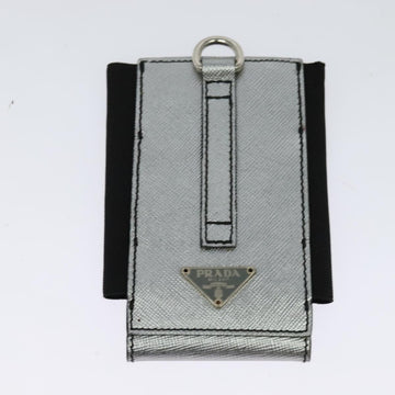 PRADA Pouch Safiano leather 2Set Gold Silver Auth 118868 - 0