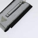PRADA Pouch Safiano leather 2Set Gold Silver Auth 118868-4