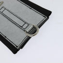 PRADA Pouch Safiano leather 2Set Gold Silver Auth 118868-5