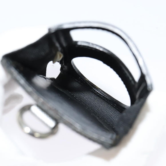 PRADA Pouch Safiano leather 2Set Gold Silver Auth 118868