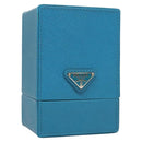 PRADA Cosmetic Pouch Leather Blue Auth 118869M-1